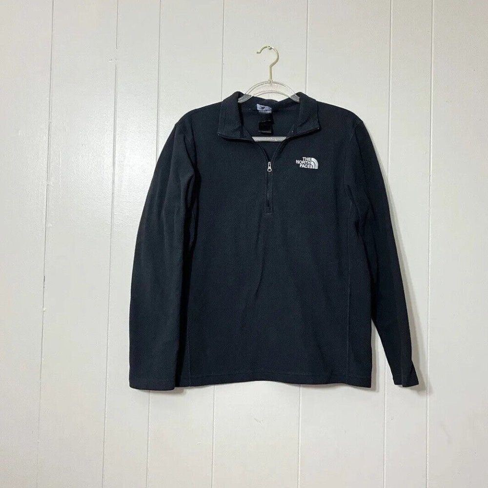 THE NORTH FACE Mens Black Pullover 1/4 Zip Lined Size S/P